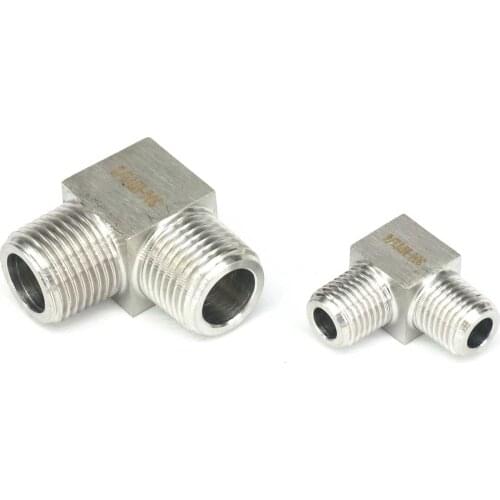 High Pressure 1/8" 1/4" 3/8" 1/2" 3/4" 1" NPT BSPT Male-Male Elbow 304 Stainless Steel Pipe Fitting Adapter Water Gas Oil