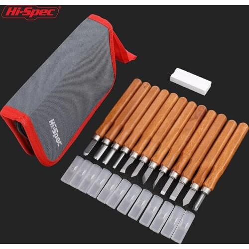 Hi-Spec High Quality 13 Pieces SK2 Carving Knife Set Carpenter Wood Carving Tools Woodworking Tools Kit herramientas de carpinte