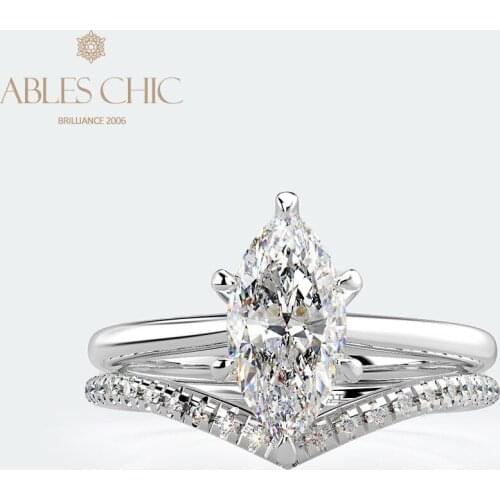 925 Sterling Silver Marquise Lab Pezzottaite Wedding Ring Set Blue Sapphire 5A Zircon Engagement Band Bridal Rings S2R1S2R0386