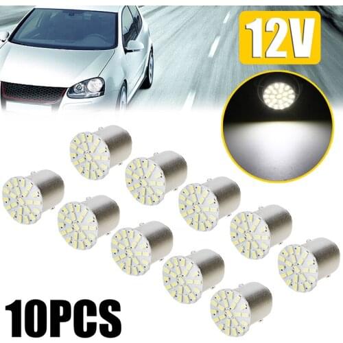 10pcs 1157 BAY15D BA15S 3014 22SMD Car Led P21W AUTO LED Brake Auto Front Parking Brake Lamp Backup Wedge Lamp Tail Bulb DC 12V