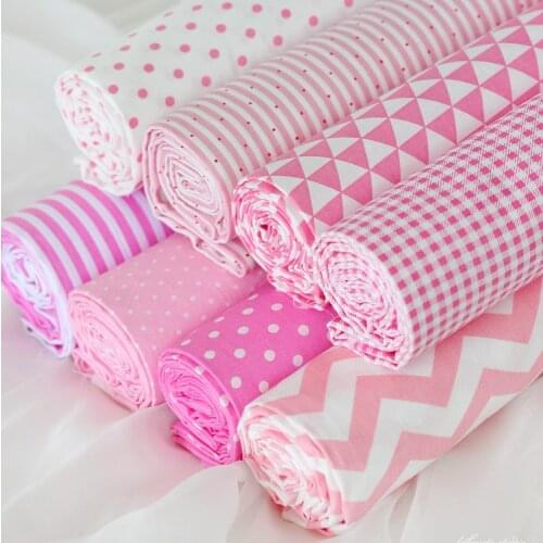 160x50cm Pink Cotton Twill Cotton Fabric, DIY Bedding Sheet Home Decoration Childrens Clothing Fabric