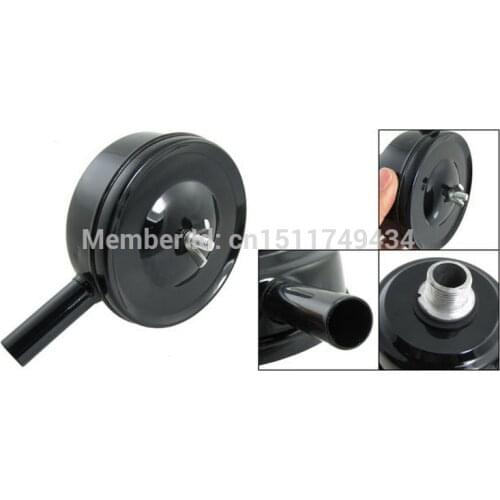 Air Compressor Admitting Port Metal Muffler Silencer Black 2pcs