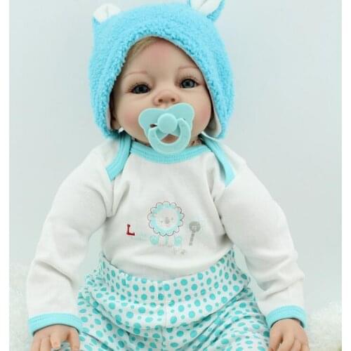 22 inch silicone reborn babies Baby Kids baden Poppen Reborn Babypop Zachte Vinyl Siliconen bebe alive reborn bonecas Doll Toy