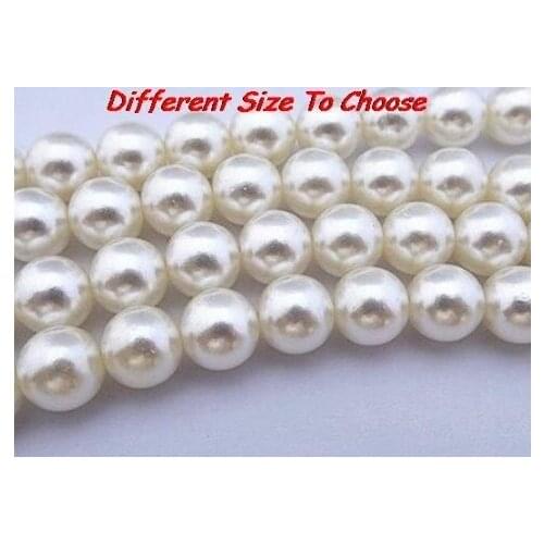 4mm 6mm 8mm 10mm 12mm 20mm ABS Imitation resin Pearl beads Round Acrylic White Findings bracelet Necklace Wholesale hfg34
