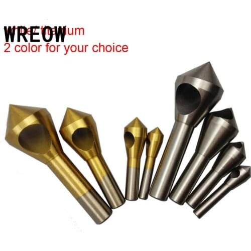 4pcs/set Inclined Hole 2-5/5-10/10-15/15-20mm Titanium Coated Countersink Center Stepped Drill Bits Expanding Chamfering Tools