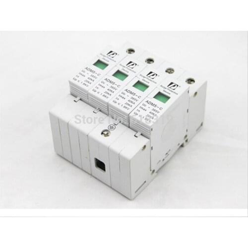5 pieces/lot hot selling 4P 20-40kA 380V AC Din Rail low voltage Surge Protective Device for solar pv system
