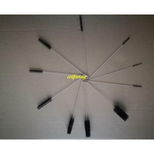 500sets/lot 10 pieces Black Nylon Tube Brush Straw Set For Drinking Straws Glasses Keyboards ,Jewelry Cleaning Brushes