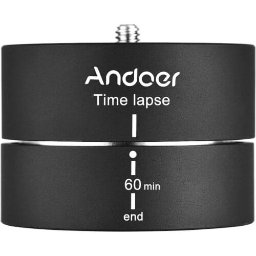 Andoer Aluminum Tripod Head With 1/4 Screw Holes Time Lapse Stabilizer Head Adapter For Gopro DSLR ILDC Cameras And Smartphones