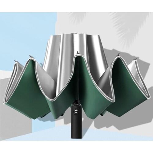 Automatic Men Reverse Umbrellas For Car 10 Ribs UV Protection Parasol Women Travel Rain and Sun Umbrellas Windproof Parapluie