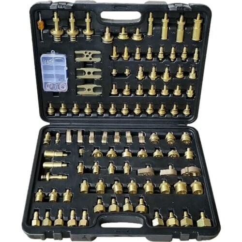 Automobile air-conditioning leak detection and plugging tool 103 pieces of pure copper mixed version plugging leaking test kit