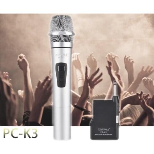 XINGMA PC-K3 Wireless Microphone Professional Dynamic VHF Metal Handheld Mic For Karaoke Computer PC Singing KTV