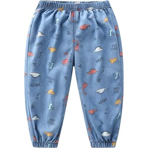 Childrens Mosquito Pants kids Casual Children Pants Summer Fashion Baby Soft Cotton Denim Pants Kids Sports For Boys Girls Pant
