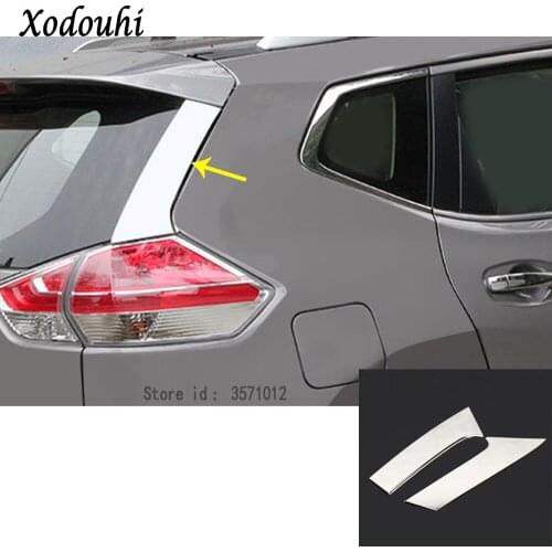 For Nissan X-Trail XTrail T32/Rogue 2014 2015 2016 Car body chrome ABS Rear tail Spoiler side Molding window bezel trim molding