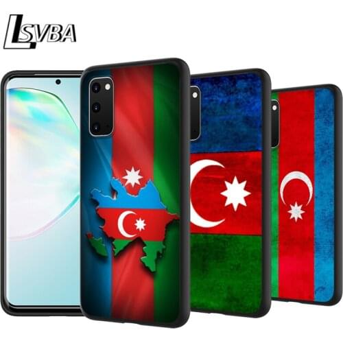 Azerbaijan flag For Samsung Galaxy S20 Ultra Plus A01 A11 A21 A31 A41 A51 A71 A81 A91 Black Soft Phone Case