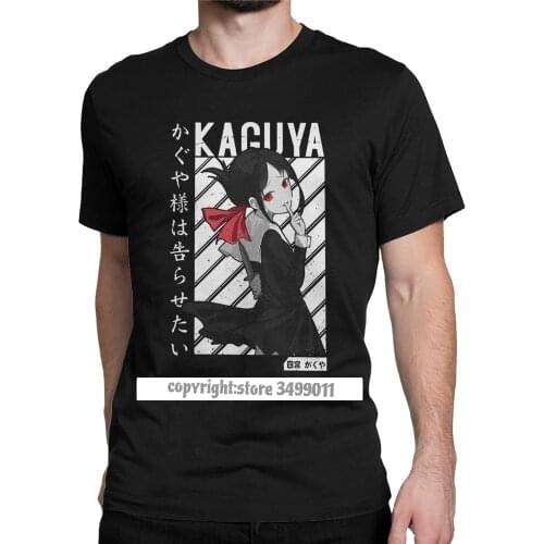 Anime Kaguya-sama Love Is War Shinomiya Tee Shirts Men Novelty Cotton Tees O Neck Tshirt Tops