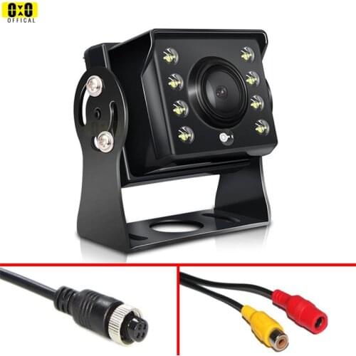Truck Reverse Camera AHD 720P Starlight Night Vision 8 LED Car Rear View Reverse Backup Camera With 10M 15M 20M Video Cable