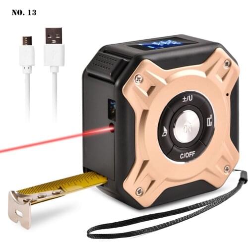 Laser Tape Measure 131.2Ft/40M Measuring Tape 16.5Ft/5M Laser Distance Meter With USB Charging LCD Display Measuring Area Volume