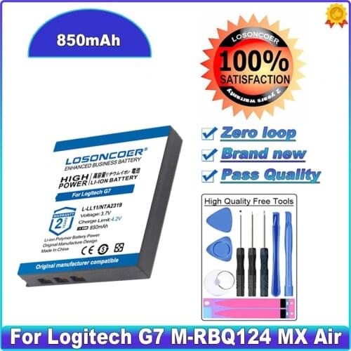 LOSONCOER 850mAh L-LL11, NTA2319 High Capacity For Logitech G7 Laser Cordless Mouse, M-RBQ124, MX Air 190310-2000 F12440020