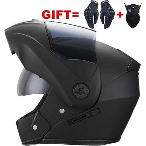 2 gifts Professional Motorcycle Flip Up Helmet for adults Modular Dual Lens for man for women Casco Capacete motocross Moto