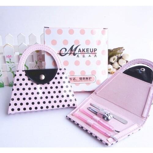 50PCS Pedicure Manicure Set Nail Cuticle Clippers Cleaner Grooming Kit Handbag Wedding Favor And Gift For Guests ZA1223