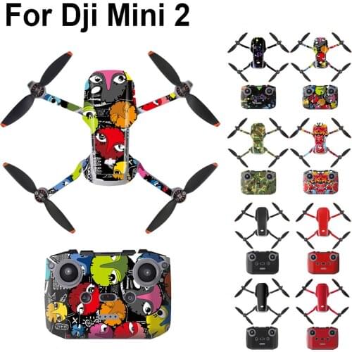 For DJI Mini 2 Sticker Waterproof PVC Drone Body Skin Protective Arm Remote Control Protector Mavic Mini 2 Accessories