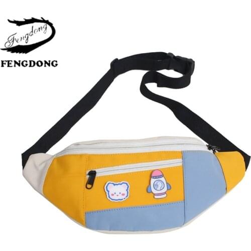 Nylon Women Chest Bag Cool Girl Messenger Bags Cute Ladies Waist Bag Large Capacity Daily Bag Fashion Pockets