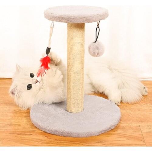 New Pet Cat Climbing Tree Sisal Rope Kitten Grinding Claw Board Scratching Post Toys For Cats Jumping Detachable Platform