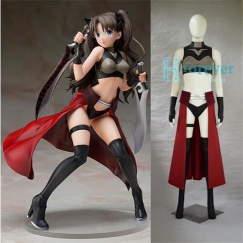 [Customized] Anime! Fate/Stay Night Tohsaka Rin Archer Ver Uniform Cosplay Costume Full Set For Women Halloween Free Shipping