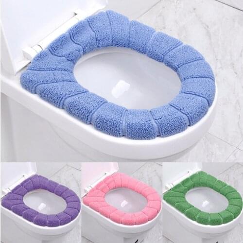 1Pcs Winter Toilet Warm Seat Cushion Soft And Comfortable Toilet Protective Cover Washable Household Accessories