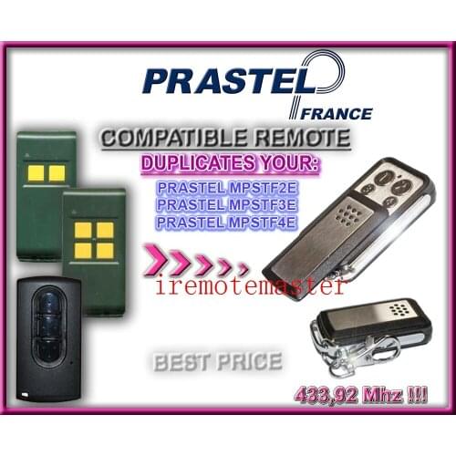 2pieces PRASTEL MPSTF2E, MPSTF3E, MPSTF4E 433,92MHZ compatible replacement remote control beautiful