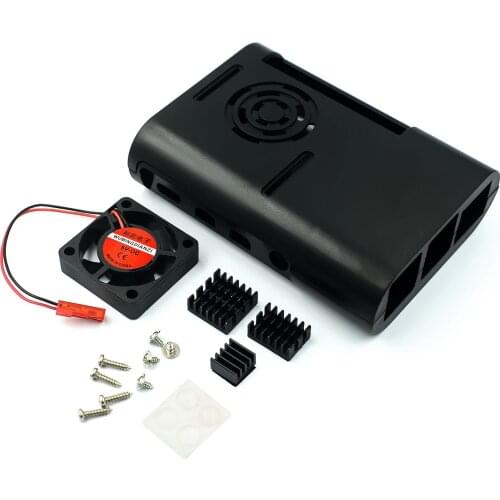 Raspberry Pi 4!!! New!Pi Box ABS case with Fan module for Raspberry Pi 4B + 3pcs pure aluminum heat sink