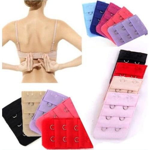 5Pcs Breathable Women 3 Rows 2 Hooks Bra Strap Extender Soft Back Band Extension