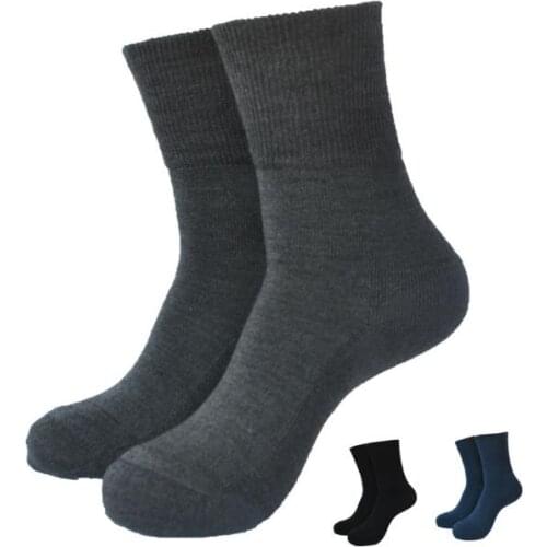 OUT-211 Winter High Quality Boneless Outdoor 74% Merino Wool Loose Mouth Loose Socks