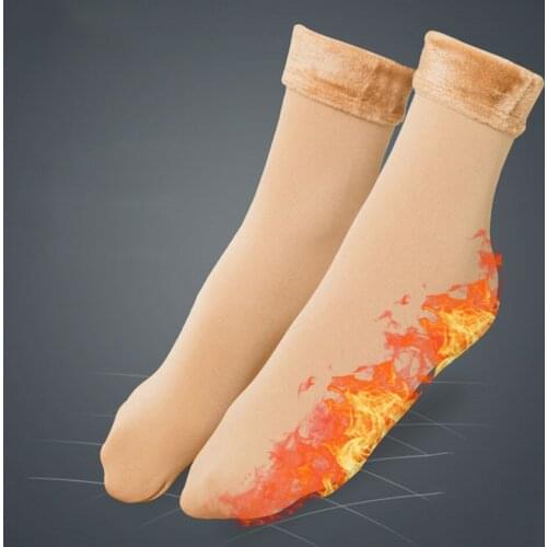 1pair New Winter Warm Thicken Thermal Socks Wool Cashmere Snow Sold Seamless Sock Velvet Soft Boots Floor Sleeping Socks