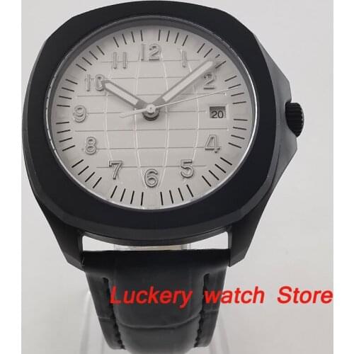 39mm no logo white dial luminous mens watch saphire glass Automatic mens watch-BA138