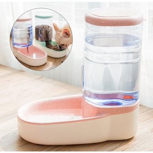 Pet Cat 3.8L Automatic Feeders Plastic Dog Water Bottle Large Capacity Food Water Dispenser Cats Dogs Feeding Bowls fontaine