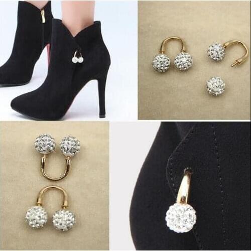 Free shipping 1 pair fashion shining diamond ball U spend Shoe Shoe Decorations accessories