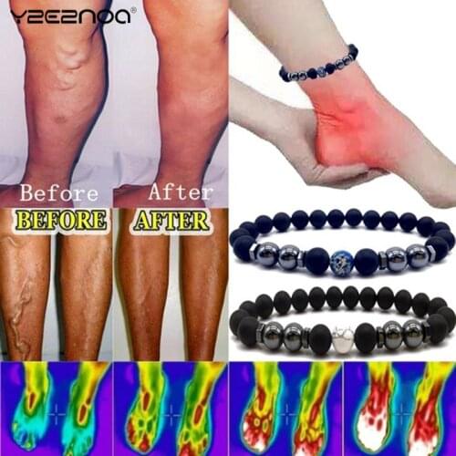 1PC Weight Loss Colorful Stone Anklet Slimming Magnetic Therapy Bracelet Weight Loss Product Jewelry