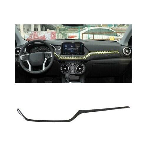 LHD Carbon Fiber Center Console Stripe Cover Trim For Chevrolet Blazer 2019-2020