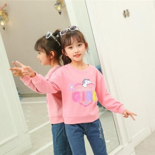 Children Sweatshirts for Girls Boys Cartoon Prints Unicorn Kids Spring Autumn Clothes Tops Long Sleeve Tees T-shirt Casual Wear