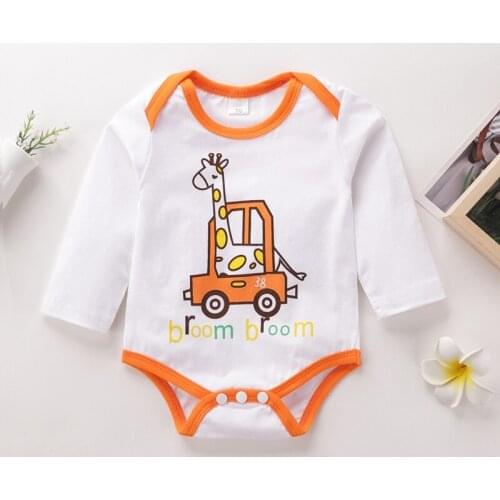 Baby Girl Winter Clothes Cotton Long Sleeve Letter Cartoon Animal Baby Romper Baby Boy Clothes Casual Soft Infant Bodysuit 0-24M