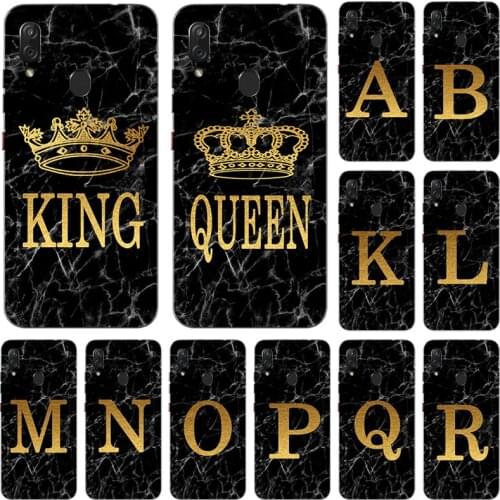 Phone Case For ZTE Blade V10 V9 Vita V8 V7 Lite Mini Marble Golden alphabet background Soft Print Cover Fundas