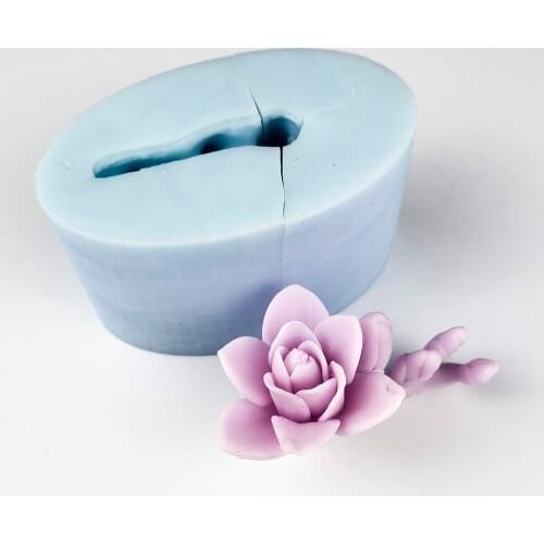 HC0301 PRZY Silicone Mold Decoration Peony Bouquet Flower Mold Plant Molds Flowers Peony Rose Soap Candle Moulds Bouquet