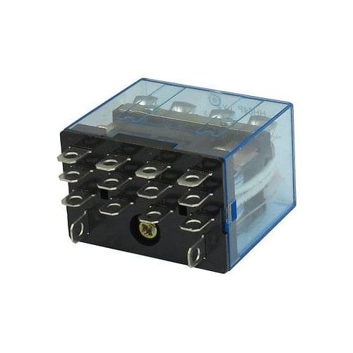 HH64P LY4 AC 24V Coil 14-Pin 4PDT Red LED Electromagnetic Relay Free Shipping