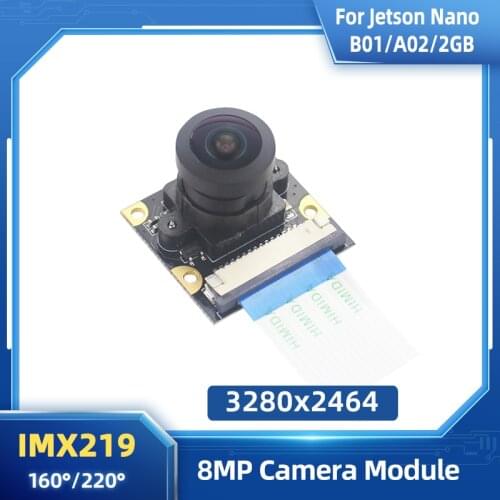 8MP Camera for Nvidia Jetson Nano 160° FOV IMX219 Focal Adjustable 3280×2464 1080p30/720p60/640×480p90 Video Camera Module