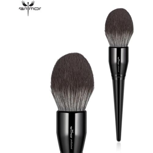 Anmor Foundation Makeup Brush Professional Power Black Wooden Handle Make Up Brushes Single Soft Synthetic Hair Cosmetic Tool