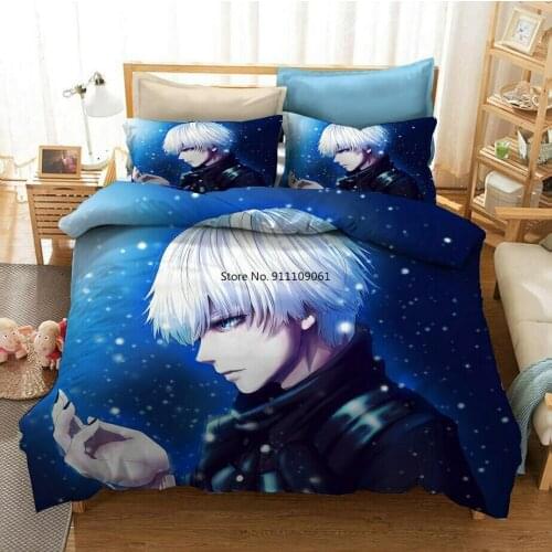 Children Anime Tokyo Ghoul Home Textile Pillow Case 3D Bed Linen Duvet Covers Comforter Bedding Sets Bed Set Home Decor Bedding
