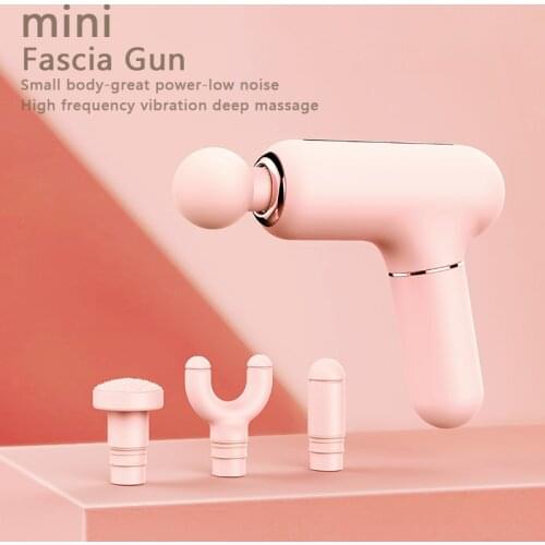 High Frequency Electric Massage Gun Rechargeable Deep Tissue Percussion Fascia Massager 3 Modes Pain Relief Exercise At Home Gym