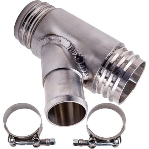 For Dodge Ram Cummins 6.7L 2013 2014 Aluminum Dual Radiator Coolant Y Pipe Hose Tube Piping Tubing Duct