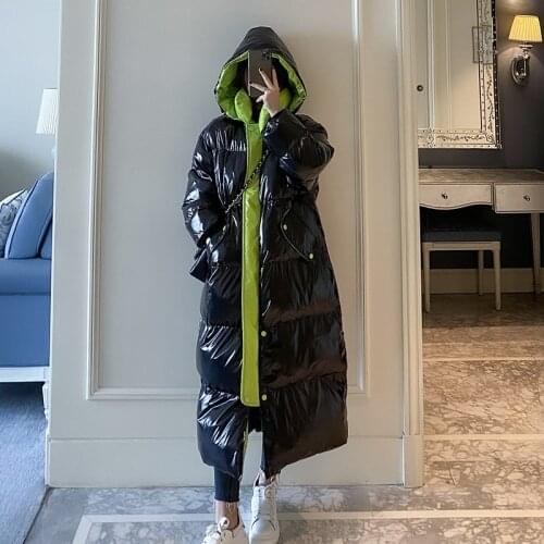 Hooded Parkas Winter Jacket Women Black Jackets for Women 2021 Down Cotton Coat Female Long Clothes Manteau Femme Hiver HLY168